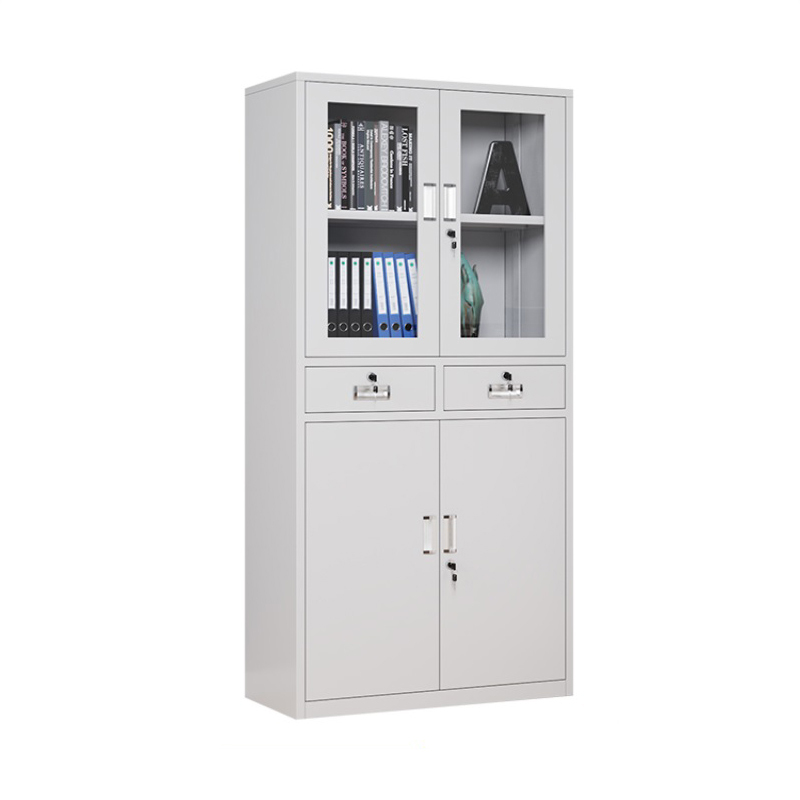 迅众 加厚二斗器械 文件柜办公带锁抽屉柜资料柜书柜财务凭证柜档案柜职工储物收纳柜