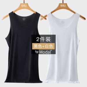 背心男士打底内穿吊带男式夏天莫代尔运动跨栏白汗衫潮
