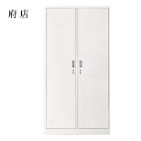 府店加厚二门钢制更衣柜员工柜铁皮职工储物柜带锁存包柜鞋柜