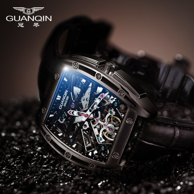 瑞士镂空机械男士全自动机械表飞轮正品新款冠琴轻奢防水名牌手表