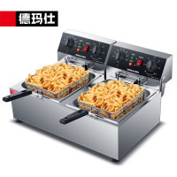 德玛仕DEMASHI电炸炉商用单双缸炸鸡炸薯条机炸串机电炸锅电炸炉大容量油榨锅DMS-DZL102D