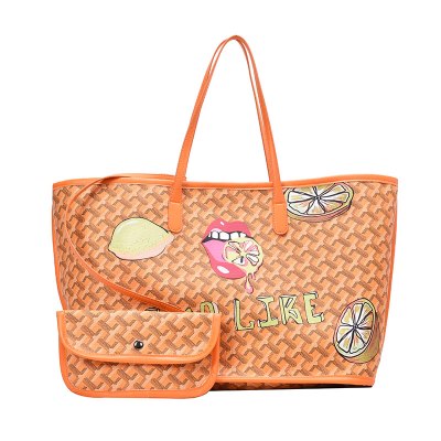 狗牙包emo韩国狼牙包2020上新东大门单肩托特包抖音款网红购物袋LB200408-1Y黄色