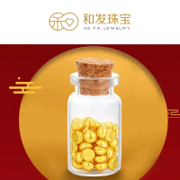 和发珠宝 足金9999黄金投资小金豆 3g金条 支持回购
