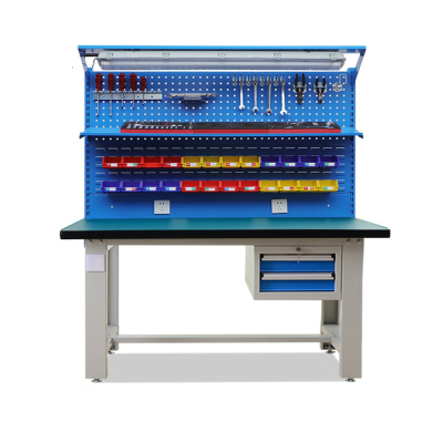 绵冠MIANGUAN重型钳工工作台 防静电操作台 工厂车间多功能维修工具台