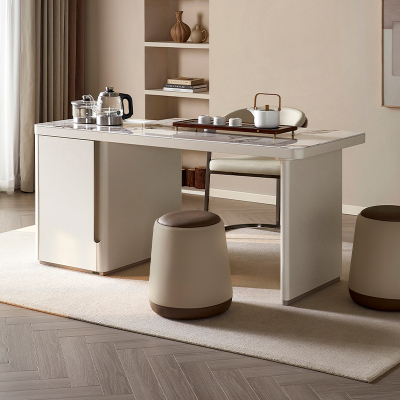 全友家居 多功能茶台茶桌烧水壶一体桌钢化玻璃桌面客厅茶几