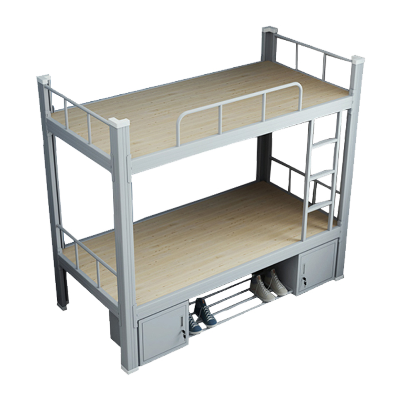 翌嘉 YJ-SXPTC-1000a 白色加厚上下铺铁床含柜 2000×1000×1800mm