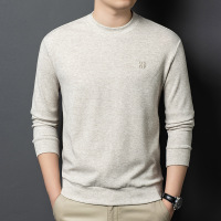 秋季新款男士长袖圆领卫衣中青年男款潮流简约休闲套头打底衫