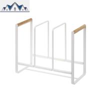 日式铁艺餐具碟子碗碟沥水收纳架整理简约厨房盘子餐盘三格置物架 三维工匠