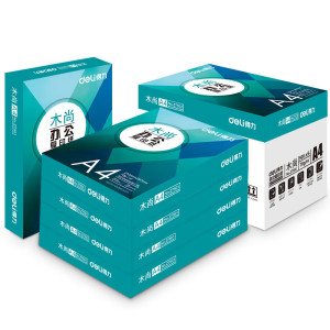 得力 Z7502 木尚A4打印纸复印纸70g 500张*5包/箱