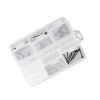 养耳洞套盒S925纯银耳棒耳钉耳环男女塑料耳棍耳饰透明饰品送女朋友老婆情人节七夕生日礼物