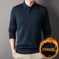 男士新款春秋季热卖商务休闲中年翻领高档Polo衫宽松男上衣