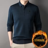 男士新款春秋季热卖商务休闲中年翻领高档Polo衫宽松男上衣