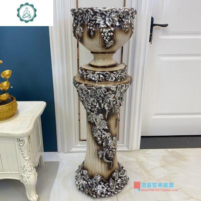 欧式美式落地大花瓶仿真花艺套装插花客厅装饰花摆件家居饰品摆设封后单个花瓶（不含花）