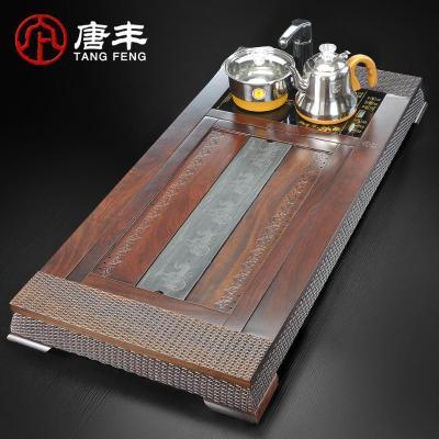 家柏饰(CORATED)点香炉黑檀木实盘黑金石大号功夫茶盘茶台自动电热炉z