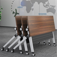 易企采 培训折叠桌单桌不含椅120*60*75CM 可移动宣传接待会议学习桌 单位:张