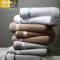 洲际酒店水下套房款成人加大加厚柔软吸水男女绣花棉浴巾 三维工匠