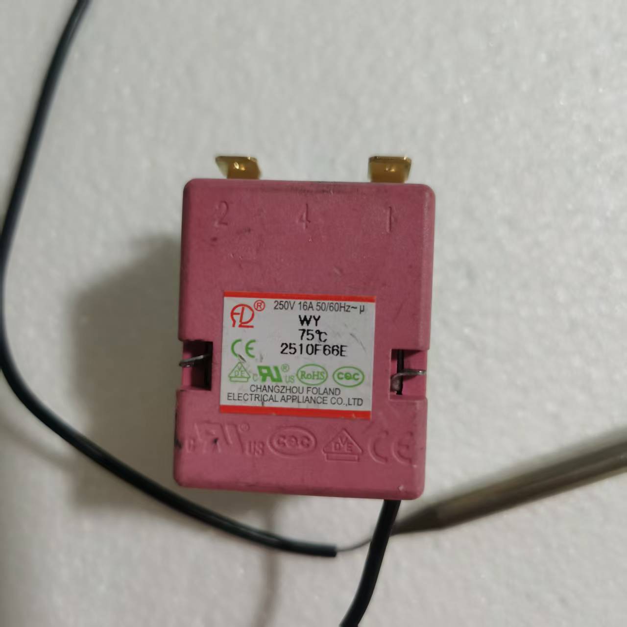 帮客材配 全新原装法迪欧电热水器F40/50/60- C21HDL1 温控器 75°收前验货