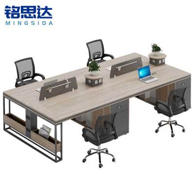 铭思达办公桌2.4米四人位含椅套