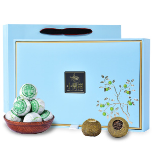 正宗新会小青柑 10年陈宫廷普洱茶陈皮普洱桔普茶老熟茶28粒礼盒装