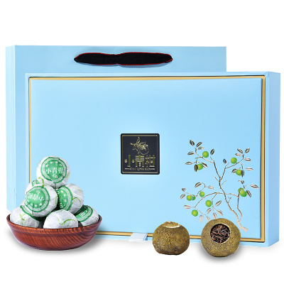 正宗新会小青柑 10年陈宫廷普洱茶陈皮普洱桔普茶老熟茶28粒礼盒装