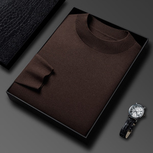 可机洗精仿加厚男士羊毛衫秋冬季半高领纯色打底天丝莱赛尔毛衣男_52448