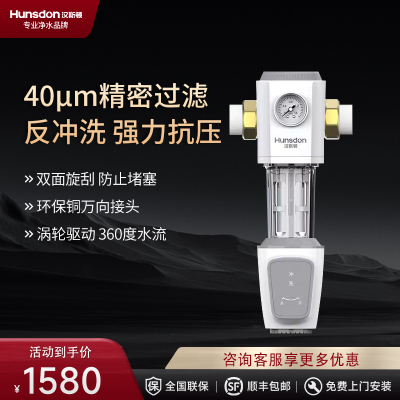 汉斯顿全屋净水器家用自来水反冲洗全铜前置过滤器L10