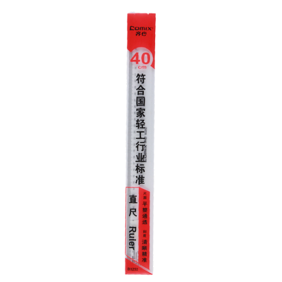 齐心 B3252 精准刻度直尺 40cm 透明