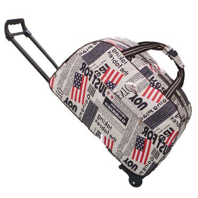 拉包行李包手提包拉杆包男女旅行箱登机包旅行袋金属拉杆软箱包-定制图案中图案中