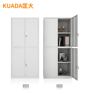匡大 铁皮文件柜办公资料柜档案柜通两节钢柜KDGG-BK02