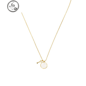 白贝母毛衣链女长款百搭简约s925纯银毛衣项链秋冬配饰潮 JiMi