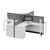 臻远ZYGW-120屏风工作卡位职员桌办公桌 十型四人位