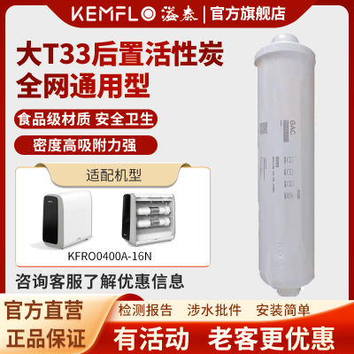 康富乐KEMFLO 净水器通用滤芯 10寸一体式椰壳大T33后置活性炭支