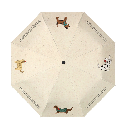 蒙虎荣威 可爱卡通狗狗遮阳伞晴雨两用折叠伞加大加厚加固雨伞 把