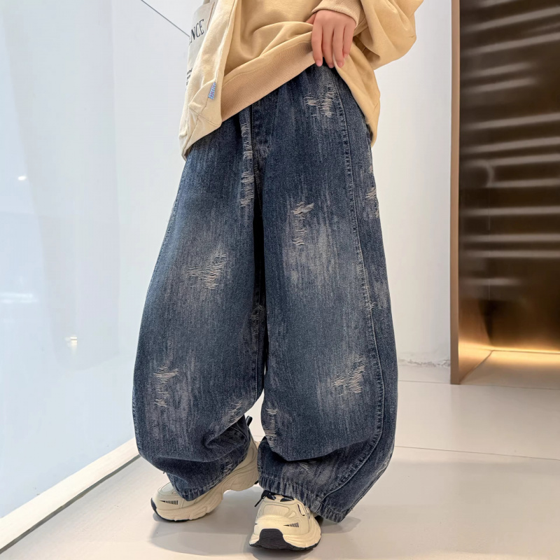 儿童装男童春秋款牛仔裤2026新款春装休闲男孩春季直筒中大童长裤