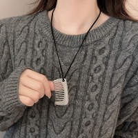 文艺潮流吊坠项链复古ins风小众设计独特造型锁骨链秋冬毛衣链女送女朋友老婆情人节七夕生日礼物