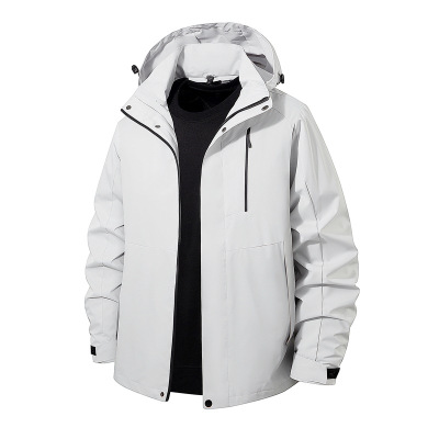 户外男装情侣款冲锋衣夹克男士春秋季防水登山服休闲百搭连帽外套
