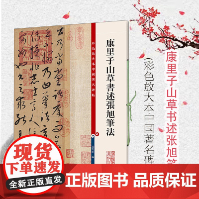 康里子山草书述张旭笔法 彩色放大本中国著名碑帖孙宝文编上海辞书出版社 书法篆刻碑帖鉴赏毛笔字练习临摹字帖