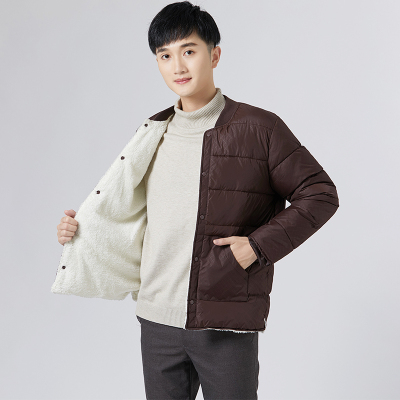 NEWLAKE2020新款棉衣男短款保暖小棉袄内穿羔绒打底防寒服加绒加厚保安棉衣