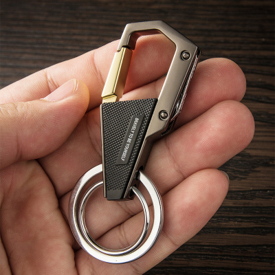婴婴（YINGYING）带小刀男士腰挂钥匙扣挂件创意个性汽车链圈环锁匙扣防丢定制礼品