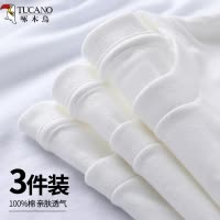 白色短袖t恤男士春秋季纯棉长袖内搭宽松体恤圆领打底衫2025新款