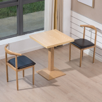 易企采 60*60CM一桌五椅 餐饮快餐桌椅组合小吃面馆早餐奶茶甜品店餐桌员工食堂餐桌椅