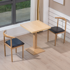 易企采 60*60CM一桌五椅 餐饮快餐桌椅组合小吃面馆早餐奶茶甜品店餐桌员工食堂餐桌椅 一桌五椅 60*60CM