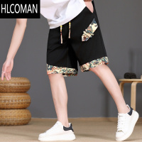 HLCOMAN中国风短裤男士夏季新款外穿潮牌宽松痞帅休闲五分裤潮流运动中裤