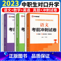 语文+数学+英语 考前冲刺试卷 高中通用 [正版]2023新版 江苏省对口单招考前冲刺试卷语文数学英语2018-2022