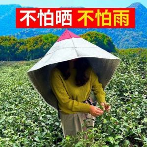 户外防晒帽专用夏季干农活遮阳隔热防雨披风斗笠一体垂钓采茶神器3759Z