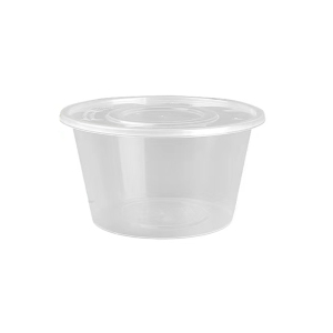 百名迖 一次性餐盒 透明圆形1000ml*300套 箱