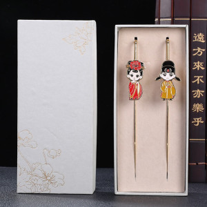 林檎书签定制中国风京剧脸谱书签金属创意礼品实用生日北京特色工艺品中国风特色礼品送老外送女朋友老婆生日礼物送女朋友老婆情人