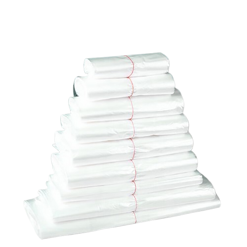 达昭 食品袋 白色 塑料袋透明手提袋包装袋保鲜袋打包袋背心袋方便 透明食品袋22*32cm 200个