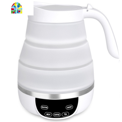 便携折叠式电热水壶旅行迷你小型硅胶保温烧水壶多电压多档温控 FENGHOU 旋钮款