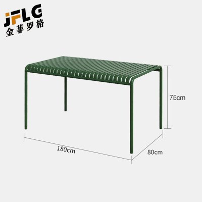 金菲罗格户外铁艺桌椅露天花园桌椅颜色备注 180x80x75cm方桌